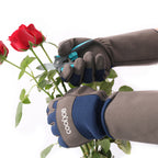COOLJOB Thorn Proof Rose Pruning Garden Gloves, Longer Sleeve, Puncture Resistant (Blue)