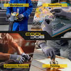 COOLJOB 3/12 Pairs Safety Work Gloves Microfoam Nitrile Rubber Coated, Touchscreen