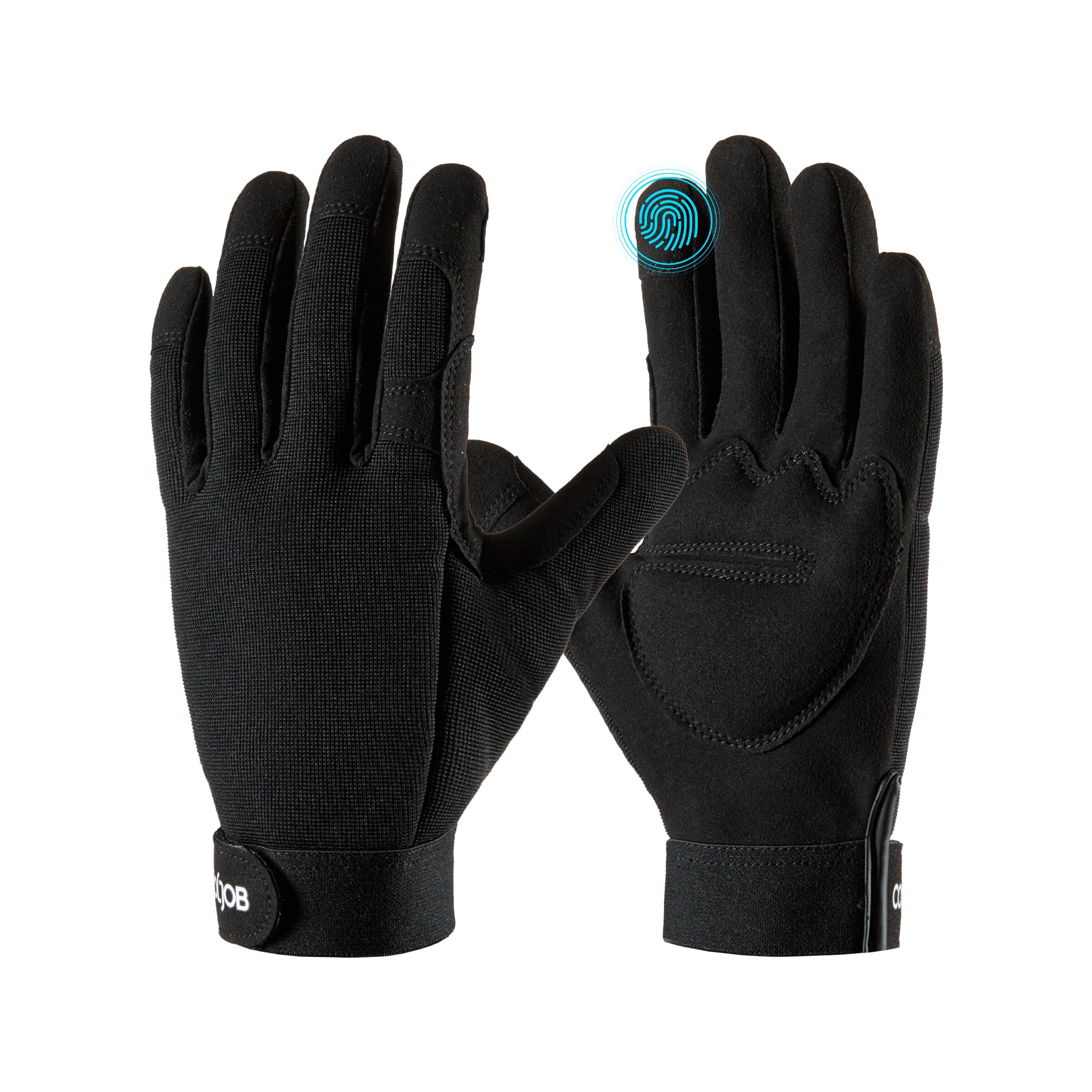 COOLJOB Thorn Proof Garden Gloves with Touchscreen Fingers (Black)