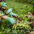 COOLJOB 2 Pairs Modal Toddler Work Gloves, Rubber Coated Kids Gardening Gloves