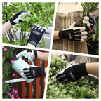 COOLJOB Leather Work Gloves with Grip, Thorn Proof, Heat Puncture Resistant Gloves