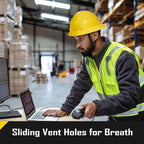 COOLJOB Full Brim Hard Hat, OSHA Construction Work Approved, HDPE Safety Helmet with 4 Point Adjustable Ratchet Suspension, Class E, G & C