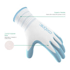 COOLJOB 2/6/12 Pairs Gardening Gloves for Women, Sakura Pink & Light Blue