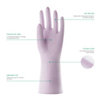 COOLJOB 1/3 Pairs Colorful Household Gloves, Water Resistant Reusable Dish Washing Rubber Gloves