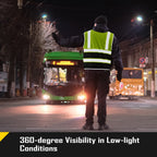 COOLJOB 9 Pockets Reflective Mesh Safety Vest for Men, Hi-vis Work Vest for Construction, Class 2 ANSI Standard