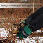 COOLJOB Thorn Proof Rose Pruning Garden Gloves, Longer Sleeve, Puncture Resistant (Green)