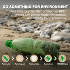 COOLJOB 3 Pairs Think Green Gardening Work Gloves, 100% Recycled Polyester with Rubber Coated