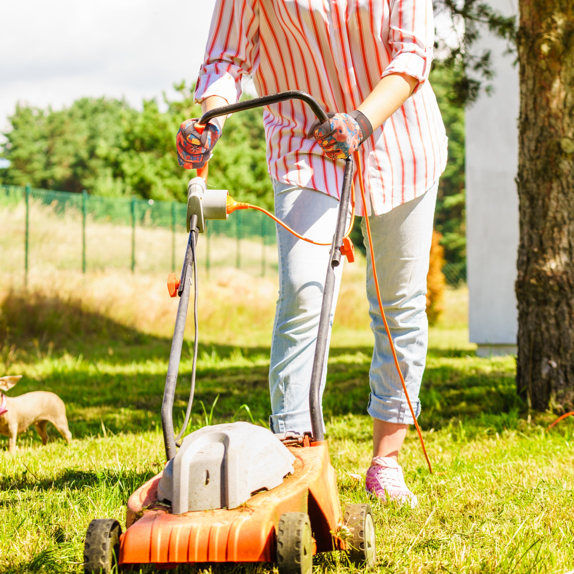 COOLJOB Thorn Proof Gardening Work Gloves for Women, Puncture Resistant Anti-Slip, Touchscreen (Orange)