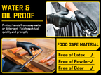 COOLJOB 5 Mil Black Disposable Nitrile Gloves, Heavy-Duty for Household Cleaning, Cooking, Working, Powder Free