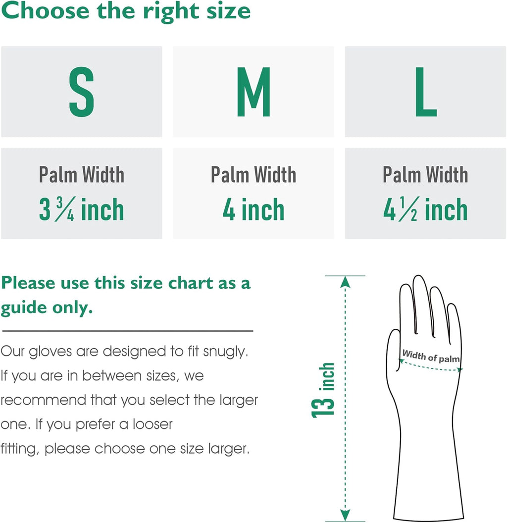 COOLJOB 1/3 Pairs Colorful Household Gloves, Water Resistant Reusable Dish Washing Rubber Gloves