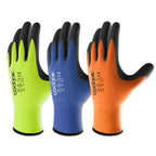 COOLJOB Safety Work Gloves with Grip Latex, Rubber Dipped Gloves