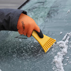 COOLJOB Waterproof Winter Freezer Gloves, Double Coated Rubber Safety Work Gloves(Orange)