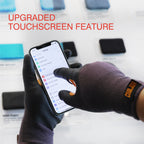 COOLJOB Winter Work Gloves with Anti-slip Grip, Touchscreen Microfoam Nitrile Dipped