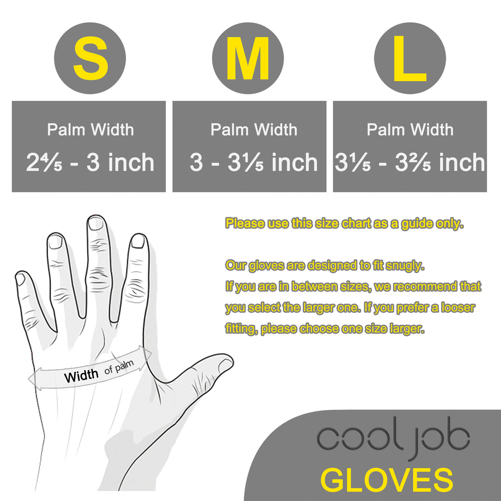 COOLJOB 3 Pairs Kids Gloves, Grippy Rubber Coated Garden Work Gloves for Children, Orange & Green & Yellow