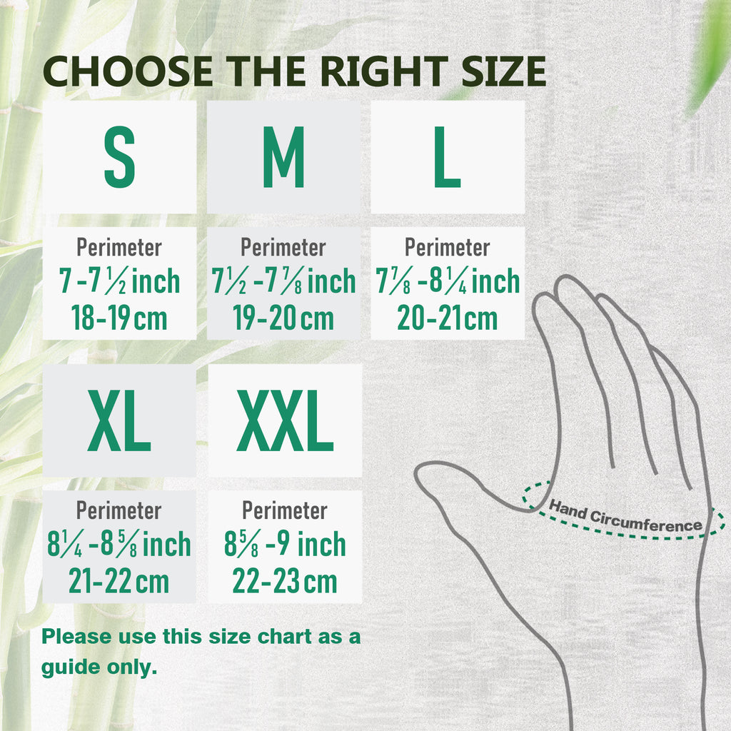 COOLJOB 2 Pairs Bamboo Touchscreen Gardening Work Gloves, Grippy Nitrile Rubber Coated