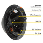 COOLJOB Full Brim Hard Hat, Vented Construction Safety Helmet OSHA Approved, 6-Point Ratchet Suspension