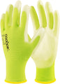 COOLJOB 12/60/120 Pairs Safety Work Gloves Pack Bulk with Grip PU Coating（Yellow）