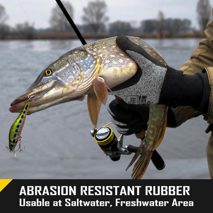 COOLJOB A3 Cut Resistant Fishing Gloves, Touchscreen Safety Work Gloves