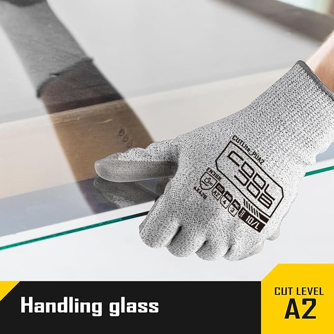 COOLJOB 12/120 Pairs A2 Cut Resistant Safety Work Gloves with Grip