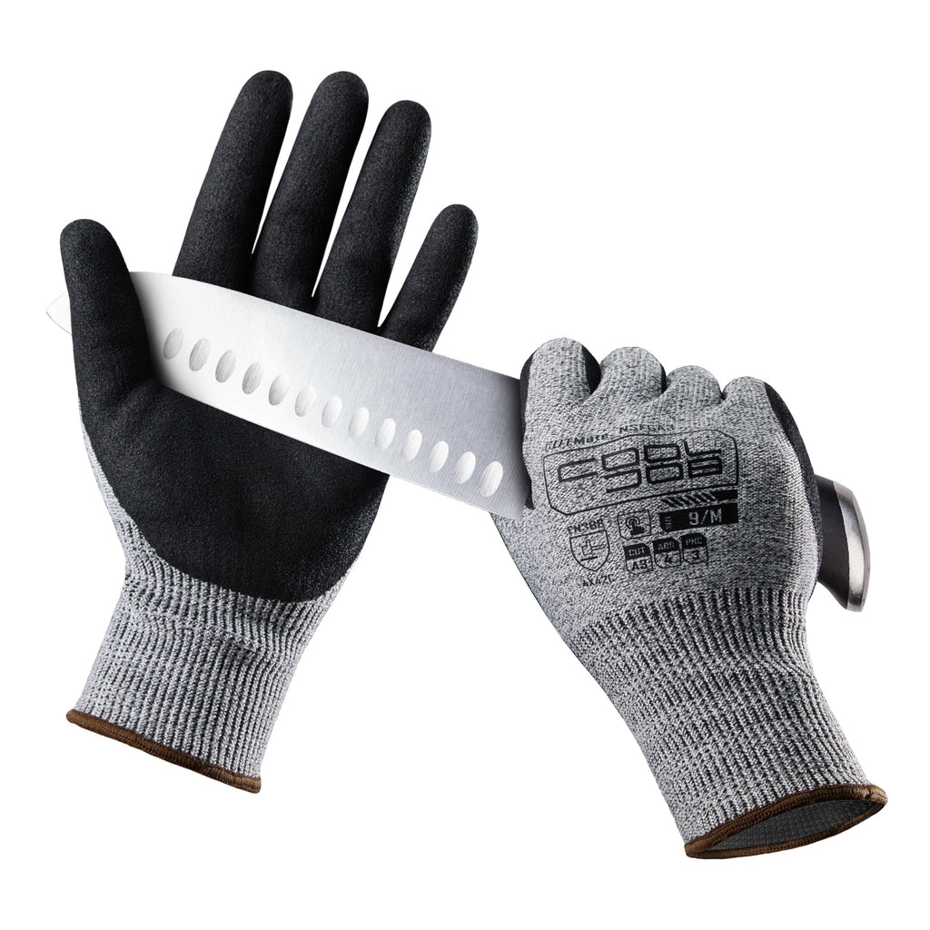 COOLJOB A3 Cut Resistant Safety Work Gloves, Touchscreen, Fishing Gloves