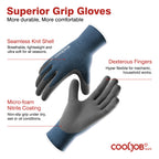 COOLJOB 6/60/120 Pairs Micro-Foam Nitrile Safety Work Garden Gloves with Touchscreen Fingers