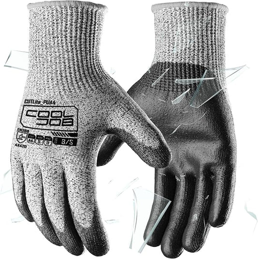 COOLJOB 12/120 Pairs A4 Cut Resistant Safety Work Gloves with Grip