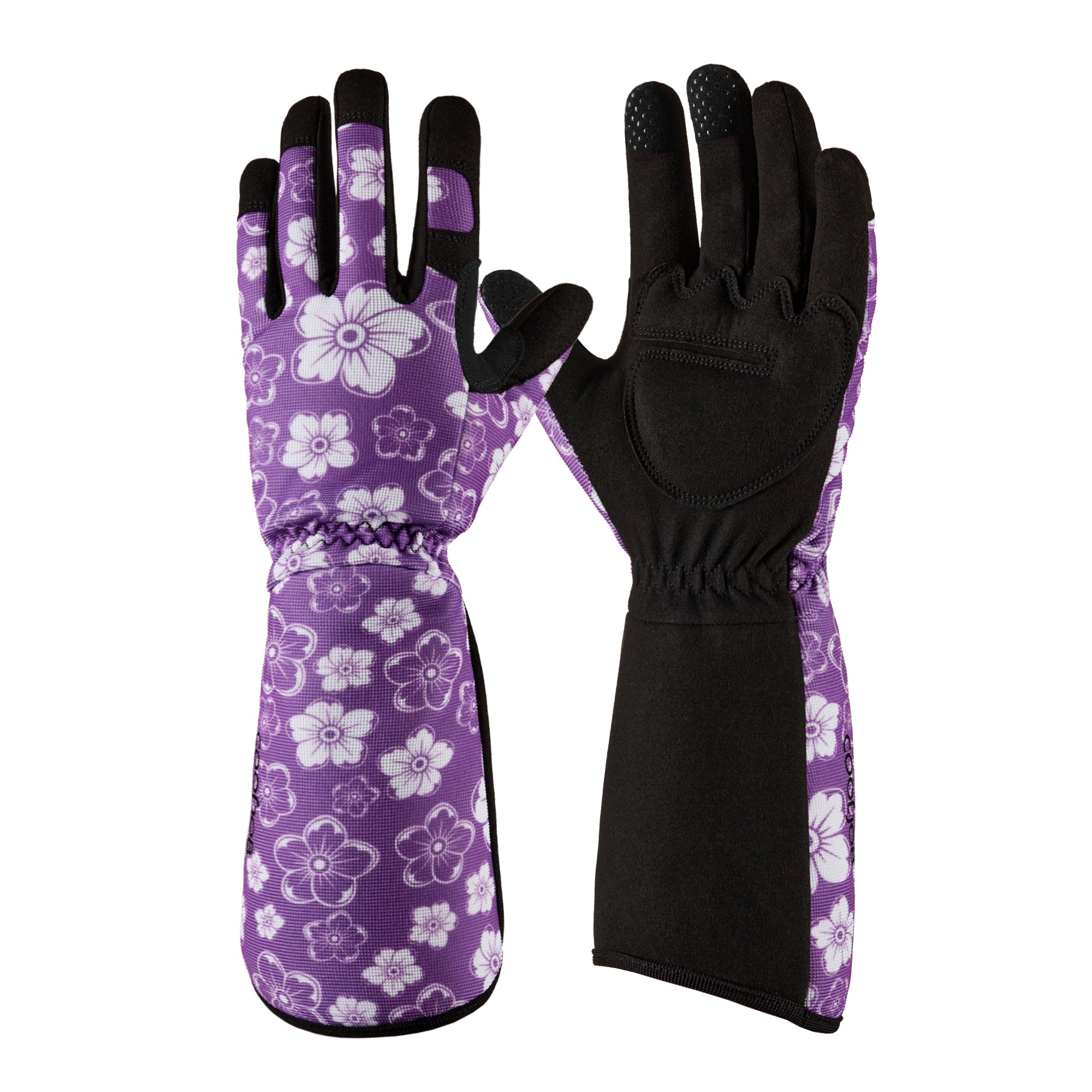 COOLJOB Thorn Proof Rose Pruning Garden Gloves, Longer Sleeve, Puncture Resistant (Purple)