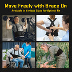 COOLJOB Expert Back Brace for Lower Back Pain Relief, Powerful Lumbar Support with 3D Foam Pad and Elastic Shoulder Strap, Breathable Adjustable Support Belt