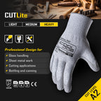 COOLJOB 12/120 Pairs A2 Cut Resistant Safety Work Gloves with Grip