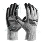 COOLJOB 12/120 Pairs A4 Cut Resistant Safety Work Gloves with Grip