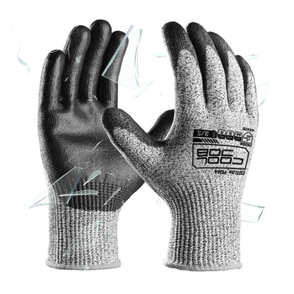 COOLJOB 12/120 Pairs A4 Cut Resistant Safety Work Gloves with Grip