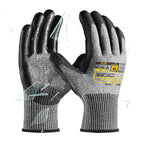 COOLJOB 12/120 Pairs A6 Cut Resistant Safety Work Gloves with Grip, Breathable Lightweight Polyurethane Coated Gloves