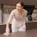 COOLJOB 1/3 Pairs Colorful Household Gloves, Water Resistant Reusable Dish Washing Rubber Gloves