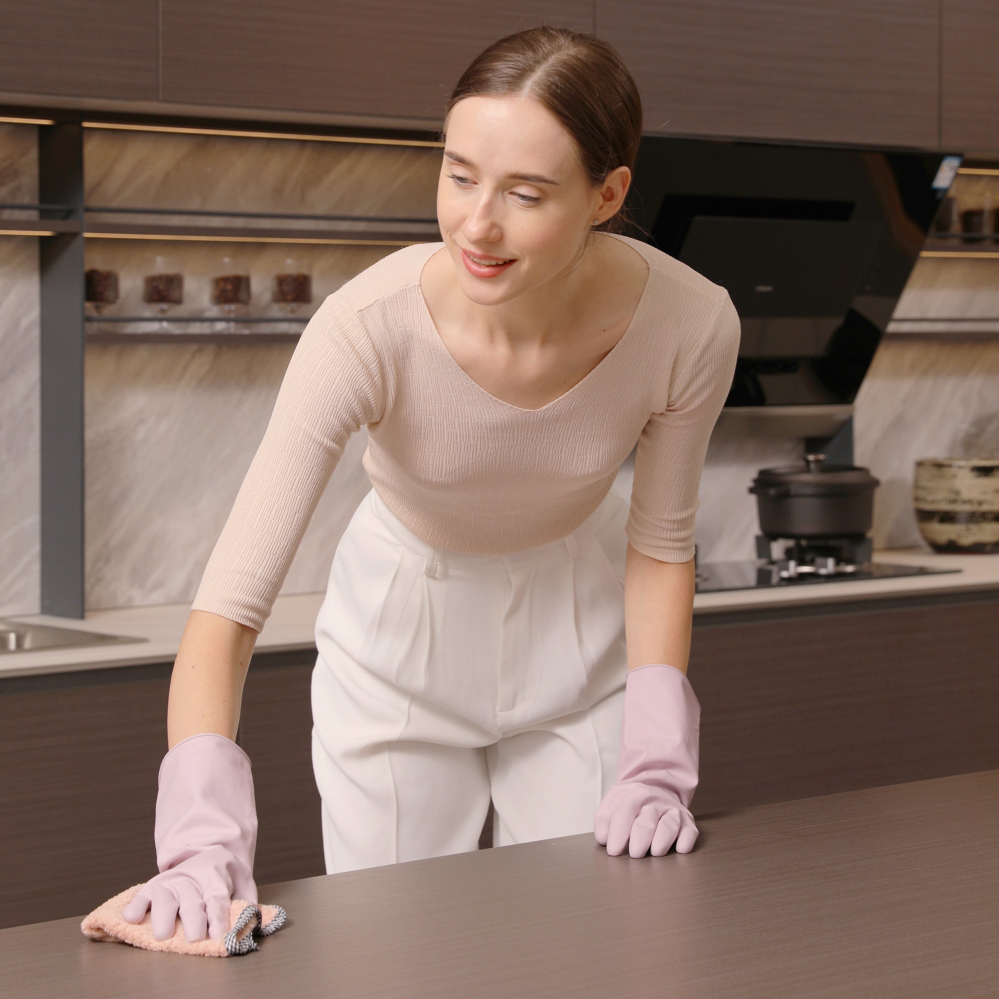 COOLJOB 1/3 Pairs Colorful Household Gloves, Water Resistant Reusable Dish Washing Rubber Gloves