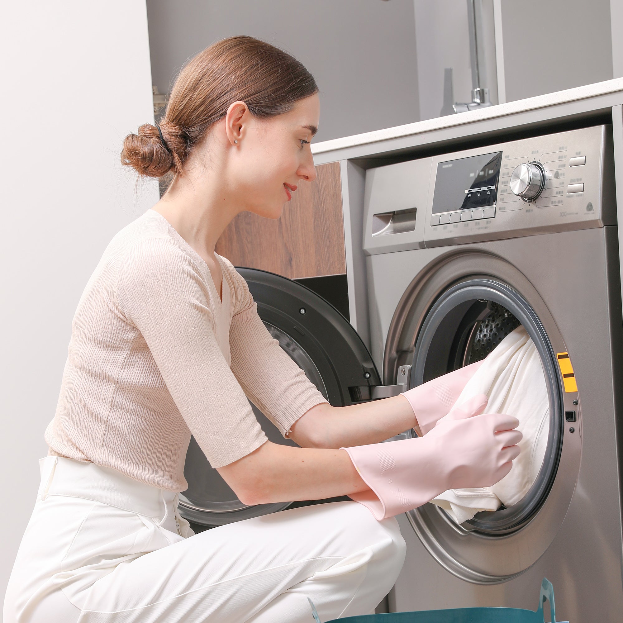 COOLJOB 1/3 Pairs Colorful Household Gloves, Water Resistant Reusable Dish Washing Rubber Gloves