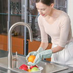 COOLJOB 1/3 Pairs Colorful Household Gloves, Water Resistant Reusable Dish Washing Rubber Gloves