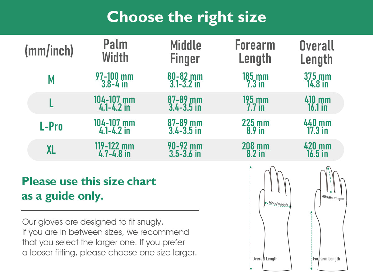 gardening glove size chart COOLJOB Thorn Proof Rose Pruning Garden Gloves, Longer Sleeve, Puncture Resistant (Blue)