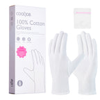 COOLJOB 6 Pairs 100% Cotton Gloves for Dry Hands Moisturizing & Eczema
