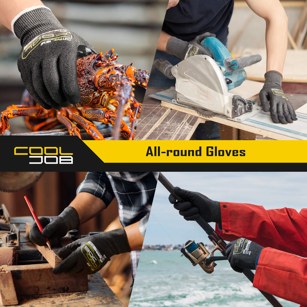 COOLJOB A5 work gloves used for fishing, woodworking, and heavy labor