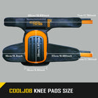 COOLJOB Professional Knee Pads with Heavy Duty Anti-Slip Cap, Comfortable Foam Cushion and Extra Thick Gel Padding