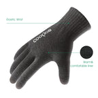 COOLJOB Warm Fleece Knit Winter Gloves, Touch Screen Fingers, Non-slip Silicone Grip and Elastic Cuff