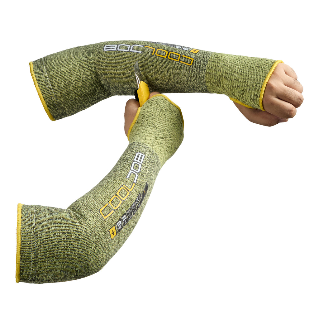 COOLJOB A6 Cut Resistant Sleeves for Gardening Pruning Fishing, 18” Arm Protection, UPF 50+
