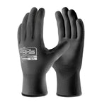 COOLJOB 12/60/120 Pairs Safety Work Gloves Pack Bulk with Grip PU Coating（Black）