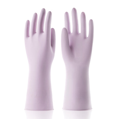 COOLJOB 3 Pairs Colorful Household Gloves, Water Resistant Reusable Dish Washing Rubber Gloves