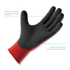 COOLJOB 2/6 Pairs Gardening Gloves for Men, Breathable Rubber Coated for Garden Weeding Landscaping