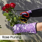 COOLJOB Thorn Proof Rose Pruning Garden Gloves, Longer Sleeve, Puncture Resistant (Purple)
