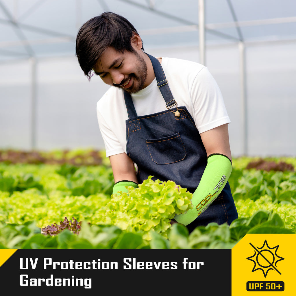 COOLJOB 3 Pairs 14/18in A4 Cut Resistant Sleeves with Thumb Hole, UV Sun Protection Arm Sleeves