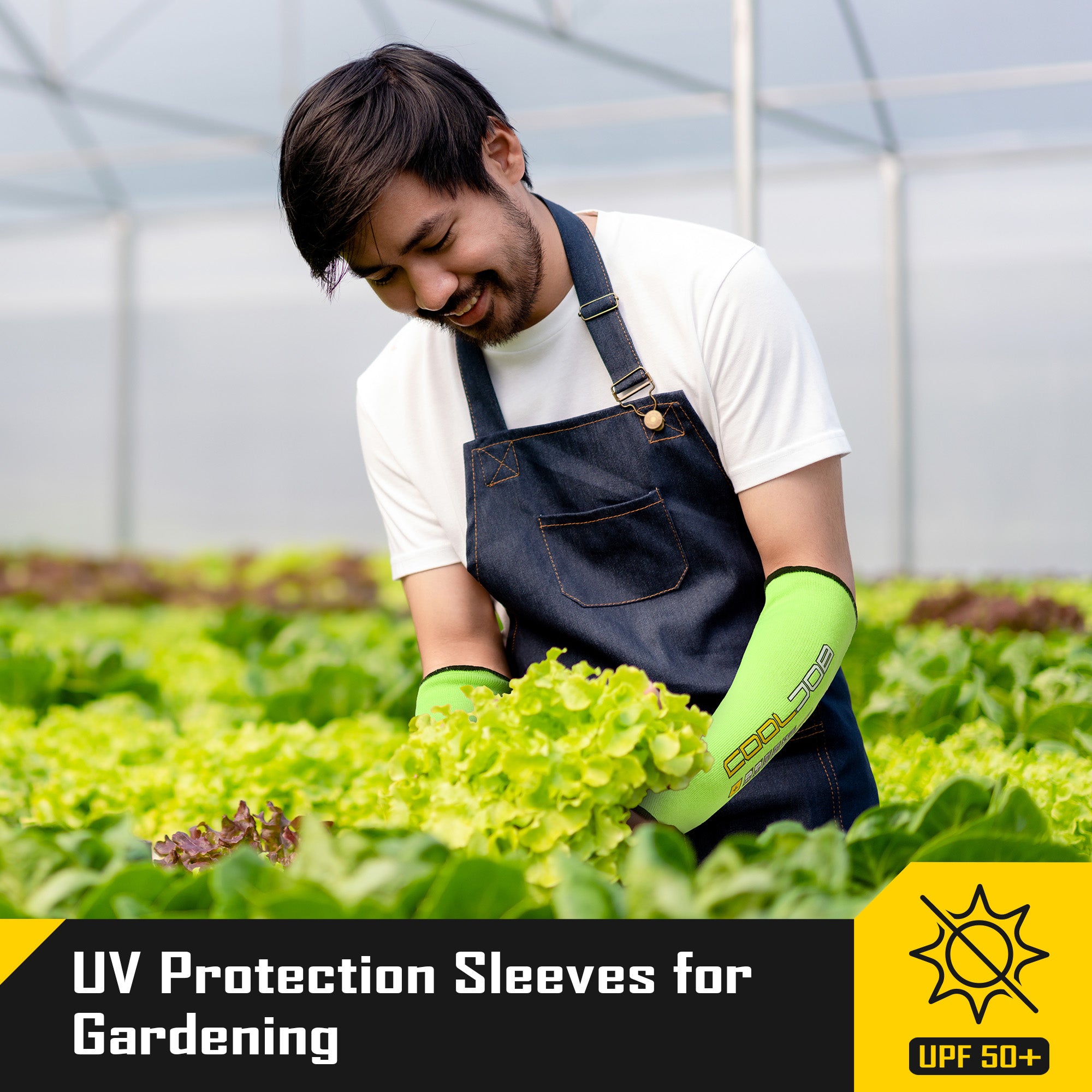 COOLJOB 3 Pairs 14/18in A4 Cut Resistant Sleeves with Thumb Hole, UV Sun Protection Arm Sleeves