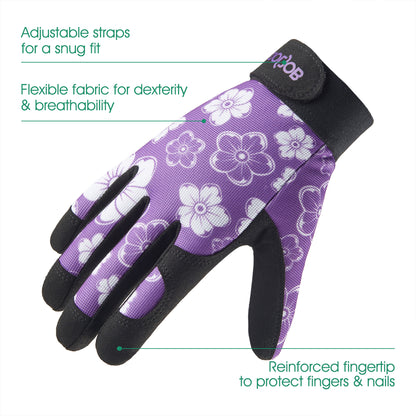 COOLJOB Gardening Work Gloves for Women, Thorn Proof, Puncture Resistant Anti-Slip Flexible, Touchscreen