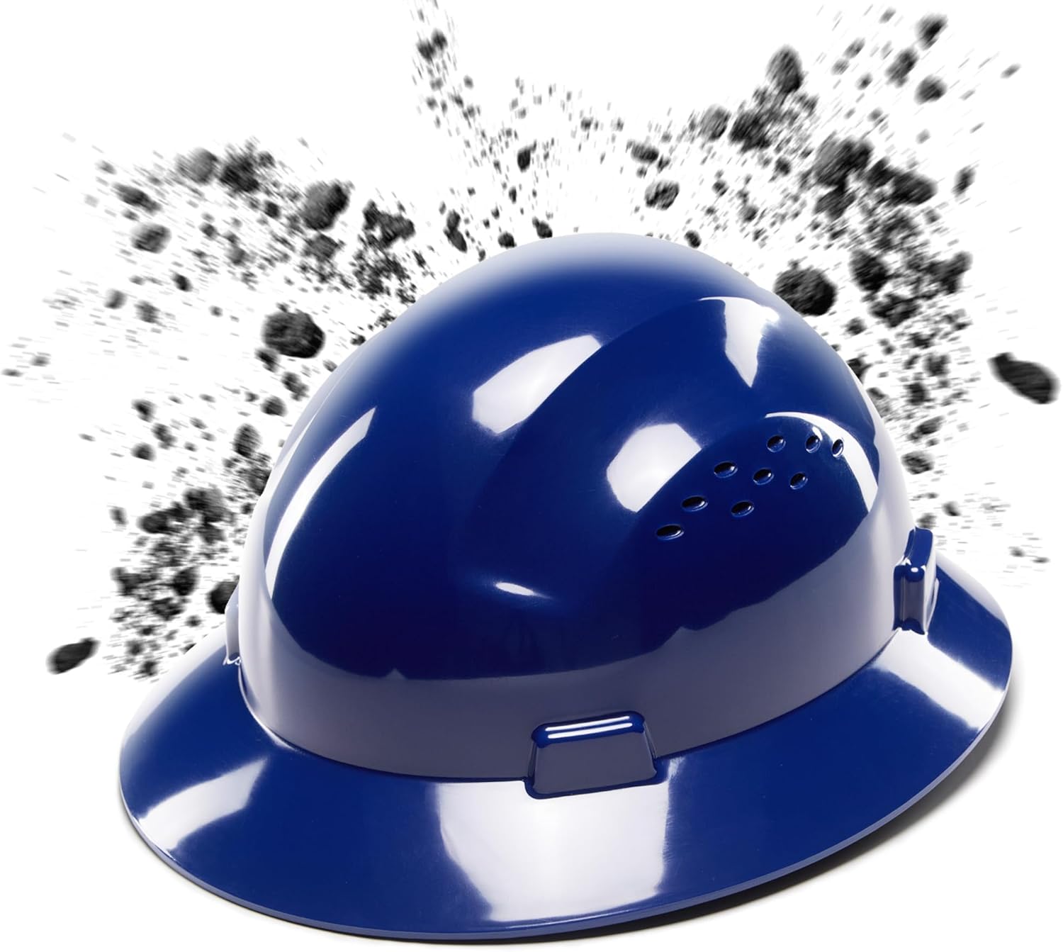 COOLJOB Full Brim Hard Hat, OSHA Construction Work Approved, HDPE Safety Helmet with 4 Point Adjustable Ratchet Suspension, Class E, G & C